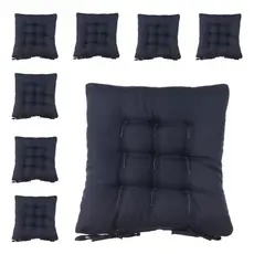 KIT COM 8 ALMOFADAS FUTON ASSENTO PARA CADEIRA - AZUL-MARINHO