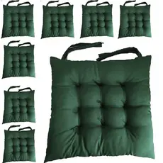 KIT COM 8 ALMOFADAS FUTON ASSENTO PARA CADEIRA - VERDE-MUSGO