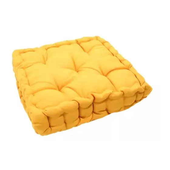 Almofada Turca 60x60 Mostarda Grande Cheia Sala Banco Pallet