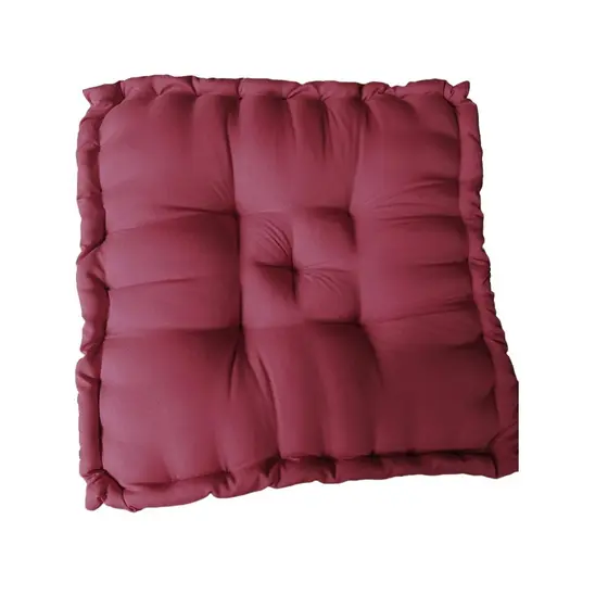 Almofada Turca 60x60 Vinho Grande Cheia Sala Banco Pallet