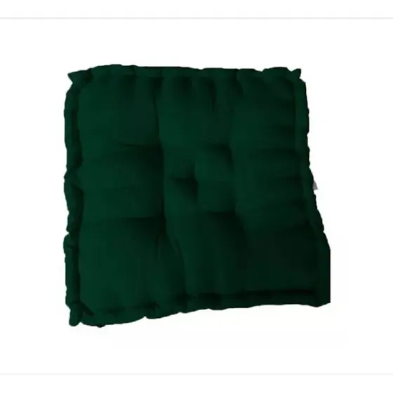 Almofada Turca 60x60 Verde-musgo Grande Cheia Sala Banco Pallet