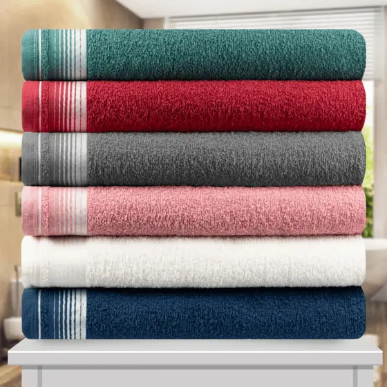 Kits Toalhas de Rosto 45x80cm Coleção Lara 100% Algodão Alta Absorção