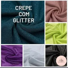Tecido Crepe com Glitter (2m x 1,50m)