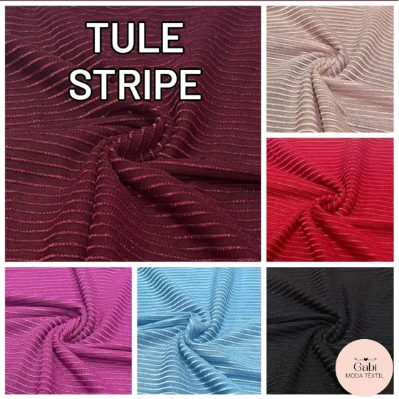 Tecido Tule Stripe (2m x 1,50m) Com Listras