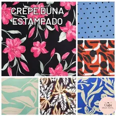 Tecido Crepe Duna Estampado (2m x 1,50m)