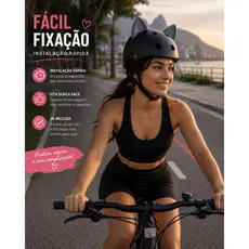 orelha de gato acessório moto bicicleta capacete dupla face estilo ciclismo corrida Runner