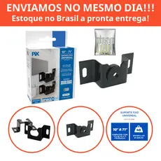 Suporte TV Fixo Slim Parede Painel 10 a 85 Polegadas Design Moderno Discreto Kit Instalação Ambiente Clean