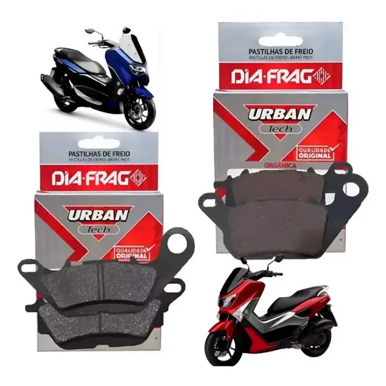Kit Pastilha Freio Nmax 160 ABS Dianteira Traseira Original Diafrag 2016 2017 2018 2019 2020 a 2026