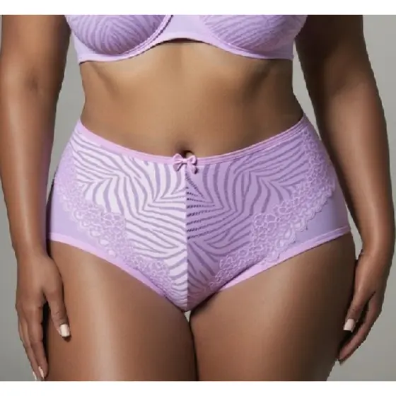 Kit 03 Calçolas Feminina Plus Size Modeladora Cós Alto Frente Rendada Calcinha Plus
