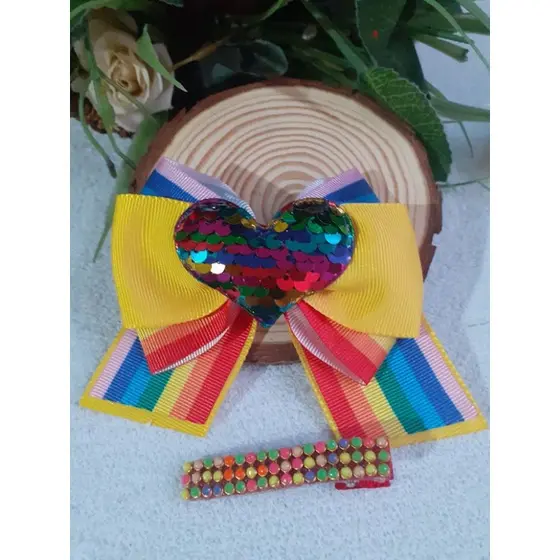 kit laço e presilha/Laço moana/Laço unicornio/Laço princesas/Laço coração/Laço minnie/Laço docinho