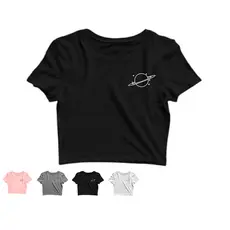 Cropped Feminino Saturno Tumblr Blogueira Blusinha feminina curta