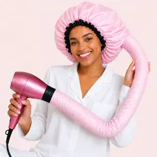 Touca Difusora de Cetim com Regulador para Secar Cabelo  Toca Secadora Touca de Cetim Inverno