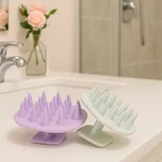Kit 2 Escovas Massageadoras Silicone Cerdas Macias Banho Relaxante