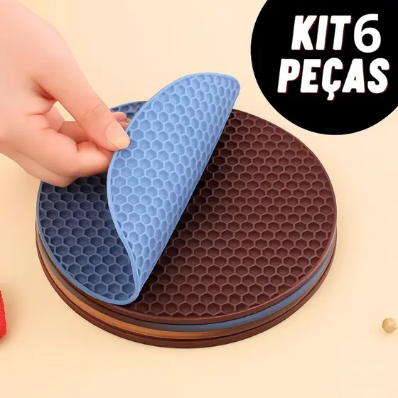 KIT 6 Descanso De Panela Silicone