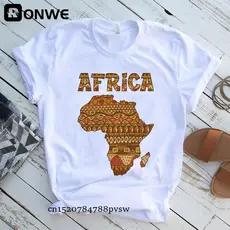 Camiseta 100% Algodão Mapa Africa Colorido Lançamento 2025 Premium Casual Envio Imediato Unissex