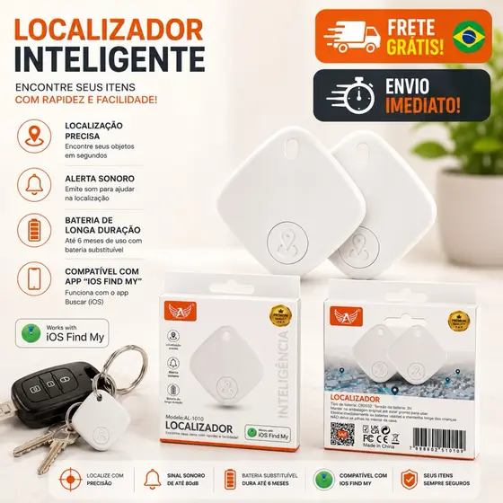 Smart Air Tag Rastreador Bluetooth para iPhone | Localizador App iOS Objetos Perdidos/Pet