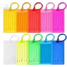 Decorador Macio Pvc Etiqueta De Bagagem De Viagem Avião Cor Silicone Atacado Mala Acessórios Saco Nome Tag Cartão Manga