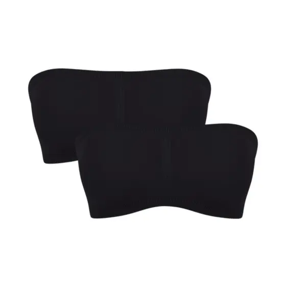 Kit 2 Top Tomara Que Caia Modelo Faixa Trifil Lisa Com Bojo Removivel Feminino Basica