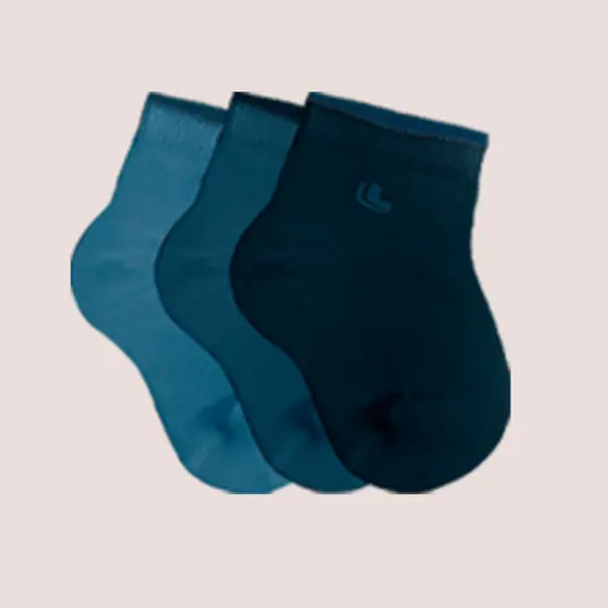 Kit 3 Pares De Meias Lupo Infantil Baby Masculina e Feminina De Algodao Basicas