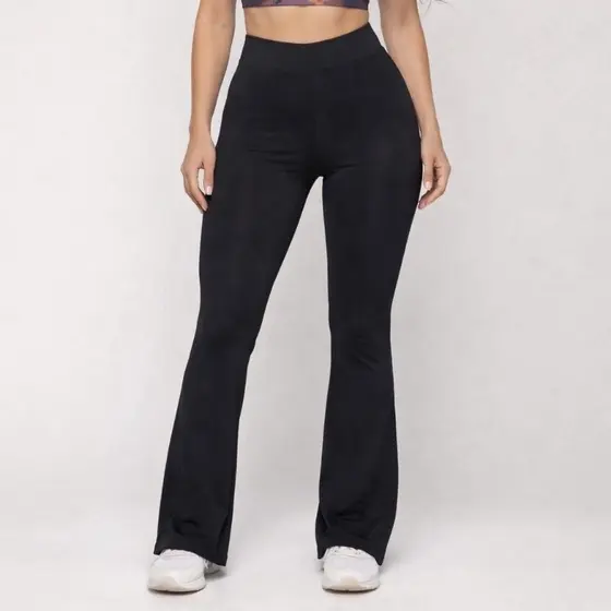 Calça Flare Fitness️ - Modela Corpo Não Transparente Academia