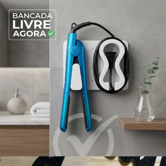 Suporte para Chapinha Parede com Organizador de Cabos