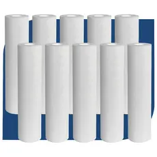 KIT 10 unidades Refil Para Filtro De Caixa D' Água, Cavalete, filtro de entrada Polipropileno 9 3/4 - 5 micra