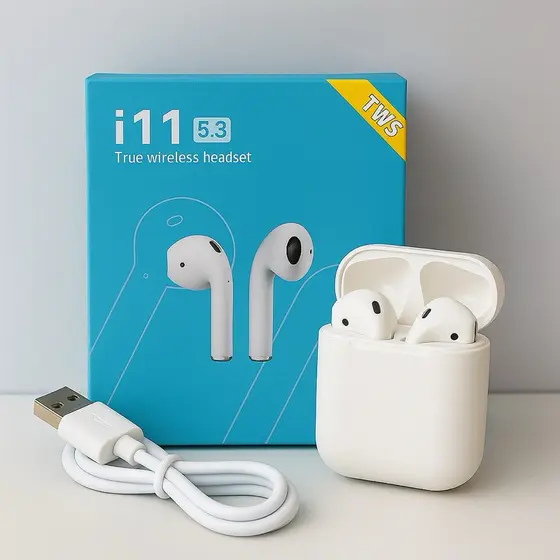 Fone de Ouvido Sem Fio Bluetooth i11 TWS 5.0 – Com Case Carregadora
