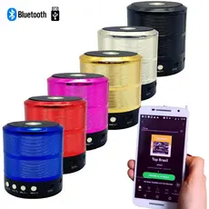 Caixa de Som 887 Mini Caixinha Bluetooth Portatil Usb Sd Fm Bateria Recarregavel Amplificada - Grave Potente