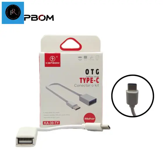 Adaptador OTG USB para Tipo C Mouse Teclado Pendrive Adaptador OTG USB-C/USB-A Kapbom KA-30-TY