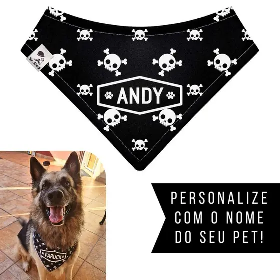 Bandana Pet Personalizada Sr. Dog - Estampa SC01