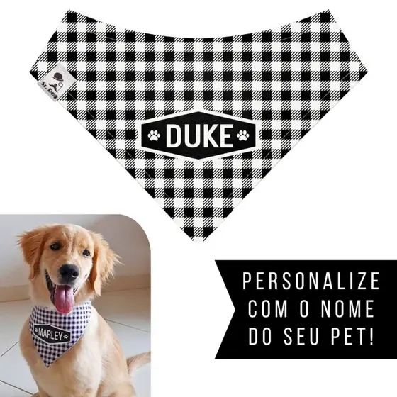 Bandana Pet Personalizada Sr. Dog - Estampa LV01