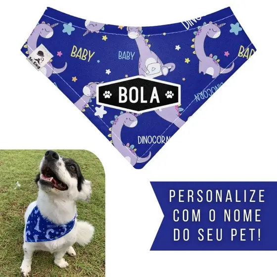 Bandana Pet Personalizada Sr. Dog - Estampa ADC2