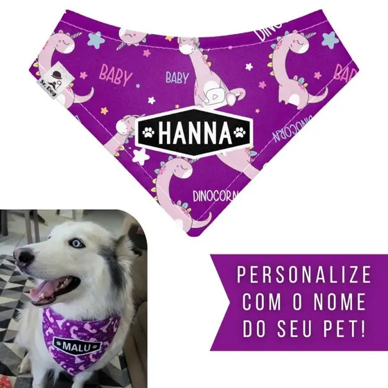 Bandana Pet Personalizada Sr. Dog - Estampa ADC1