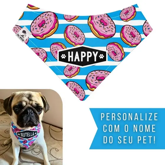 Bandana Pet Personalizada Sr. Dog - Estampa KD01