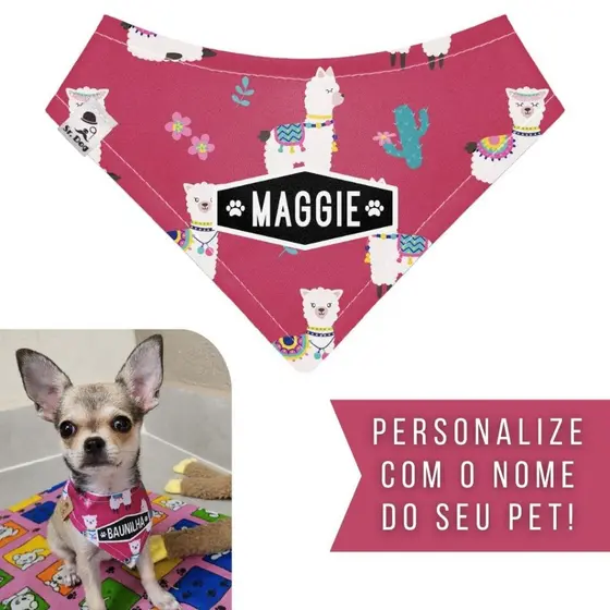 Bandana Pet Personalizada Sr. Dog - Estampa AA01