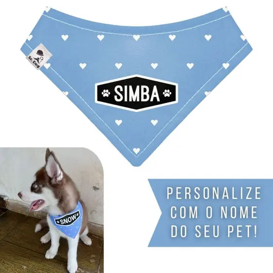 Bandana Pet Personalizada Sr. Dog - Estampa FH02