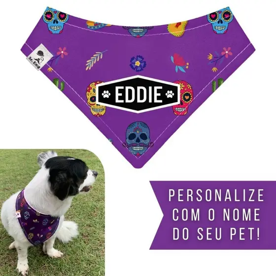 Bandana Pet Personalizada Sr. Dog - Estampa SM03