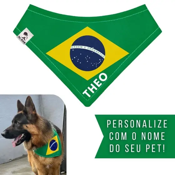 Bandana Pet Personalizada Sr. Dog - Estampa PMBRA01