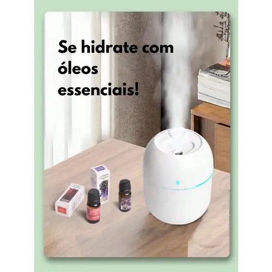 MINI UMIDIFICADOR PORTÁTILE DIFUSOR DE AROMA CORES ALEATÓRIAS