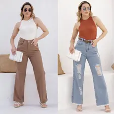 Regata modal Feminina Canelada Tricot Verão 2023