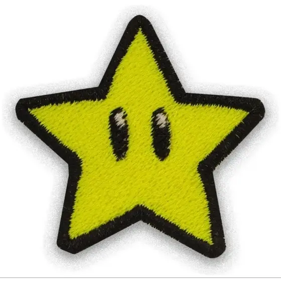 Patch Bordado Termocolante Estrela Mario Bros Bordada Game