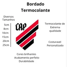 Parch Bordado Atlético PR Termocolante Escudo Novo