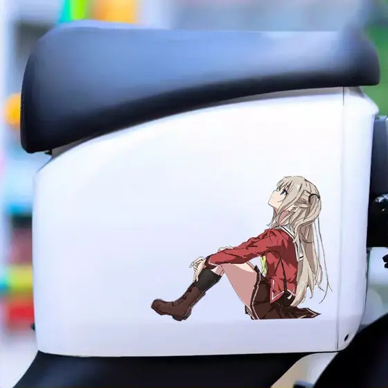 XYLDN Anime bidimensional Charlotte You Lenao único criativo veículo elétrico motocicleta computador adesivo decorativo