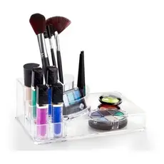 Organizador de Maquiagem e Batons em Acrílico - P/Batom,Pincel,Rimel,Delineador,Gloss,Lapis