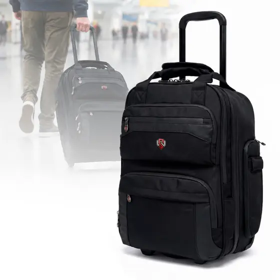 Mochila Rodinhas Reforçada Notebook Faculdade Swissport