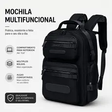 Mochila Executiva Reforçada Grande Notebook Saída USB