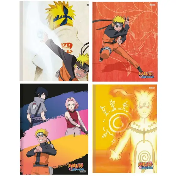 Caderno capa dura brochura pequeno 80 folhas Naruto São Domingos