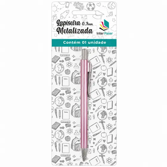 Lapiseira 0,7 mm Metalizada – Blister com 1 Unidade | Interponte