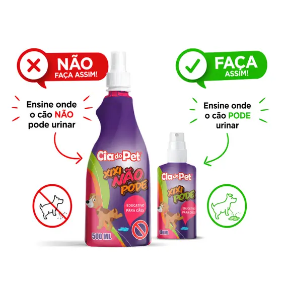 Educador Sanitário Xixi Pode e Não Pode Cia do Pet – Treinamento e Higiene Para Cães e Gatos 500ml