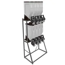Dispenser Armazenador Grão Cereais 2x4 Preto – 10 Litros
